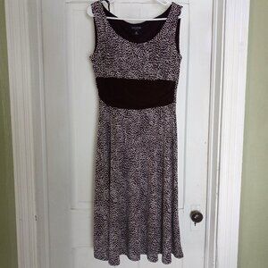 Black and White Women 10 Petite Dress, PERCEPTIONS BRAND, S, Boat neck.